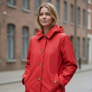 NWT Lauren Ralph Lauren Women's Cotton Blend Icon Style A-Line Coat Size M